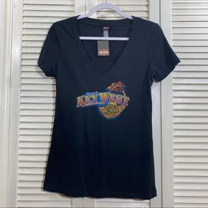 NWT Harley Davidson Key West V-Neck Tee